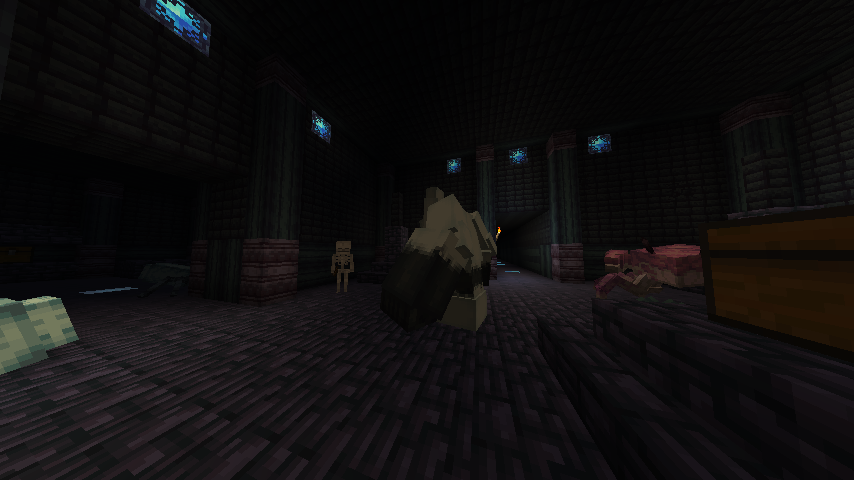 Inside one of the mod's structures