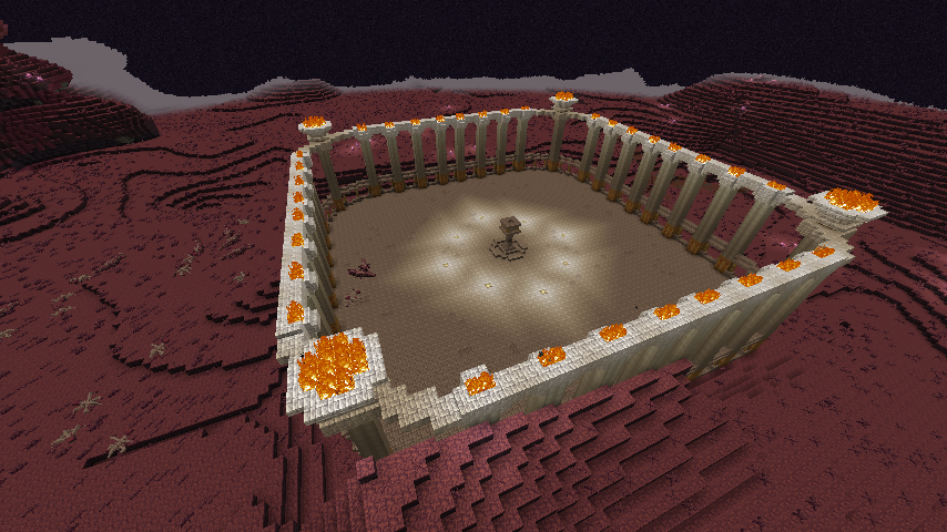 A summoning arena in the Nether