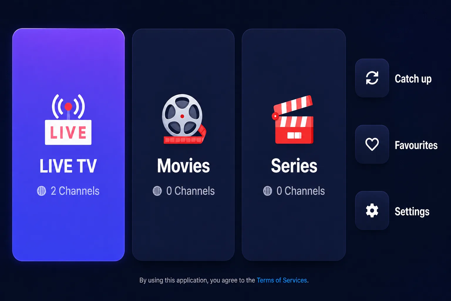 Configuration IRON TV PRO sur télévision